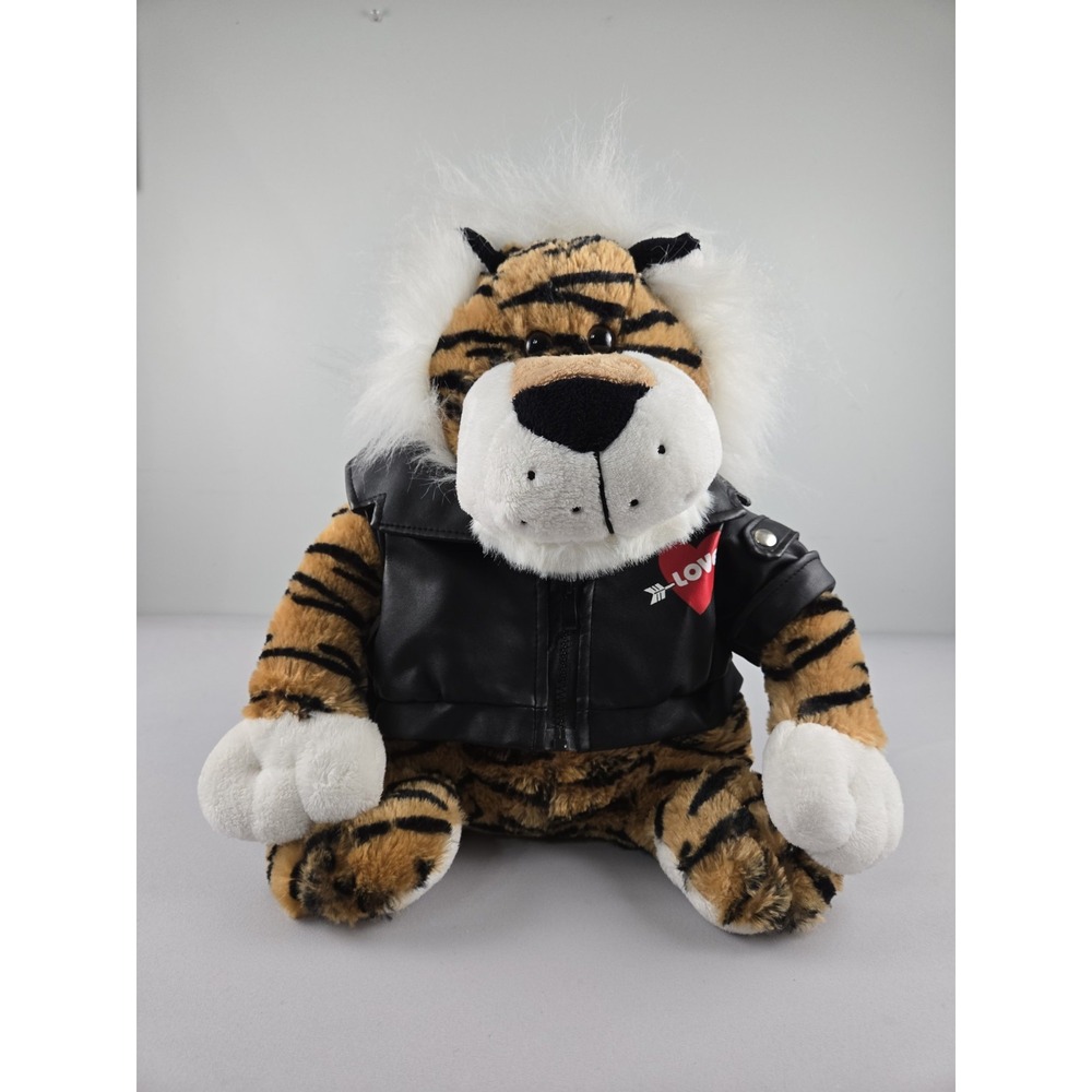 Dan Dee Collector's Choice "Love" Tiger Plush stuffed animal In Faux Leather